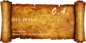 Ott Arika névjegykártya